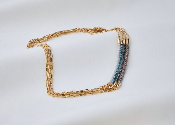 INIZIO bracelet blue diamonds / 18kt gold  